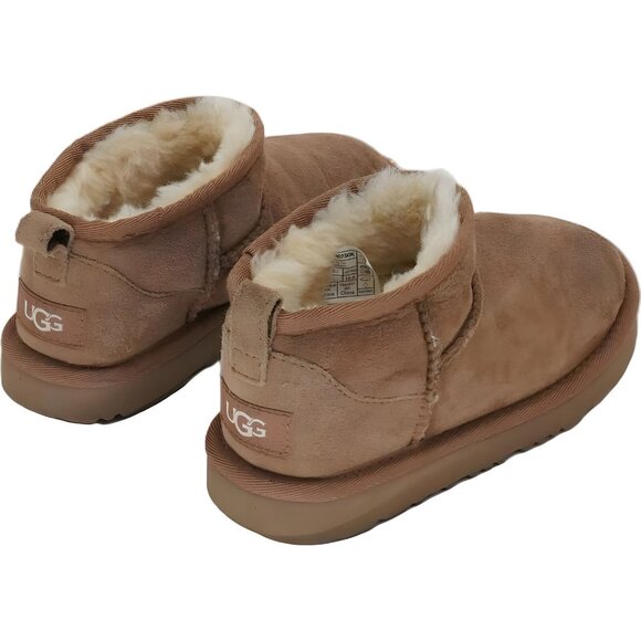 UGG Chestnut Girls Teddy Boots W Classic Ultra Mini Size 13 Toddler - Picture 3 of 6
